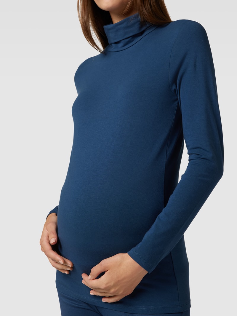 Umstands-Longsleeve mit Rollkragen Modell 'MIA' in rauchblau