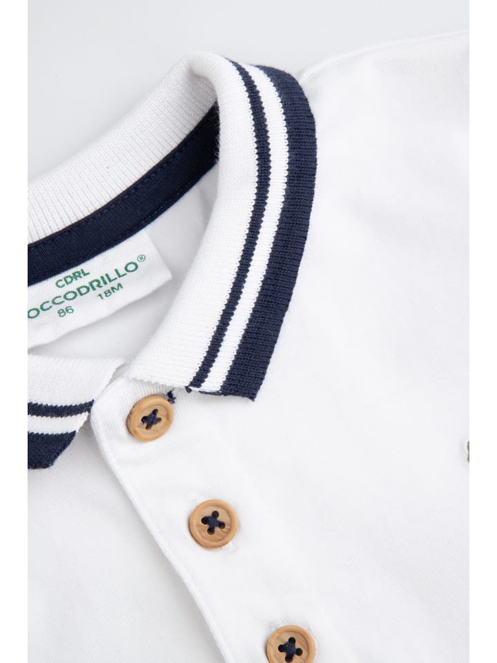 Coccodrillo T-Shirt mit kurzen Ärmeln in weiß günstig kaufen