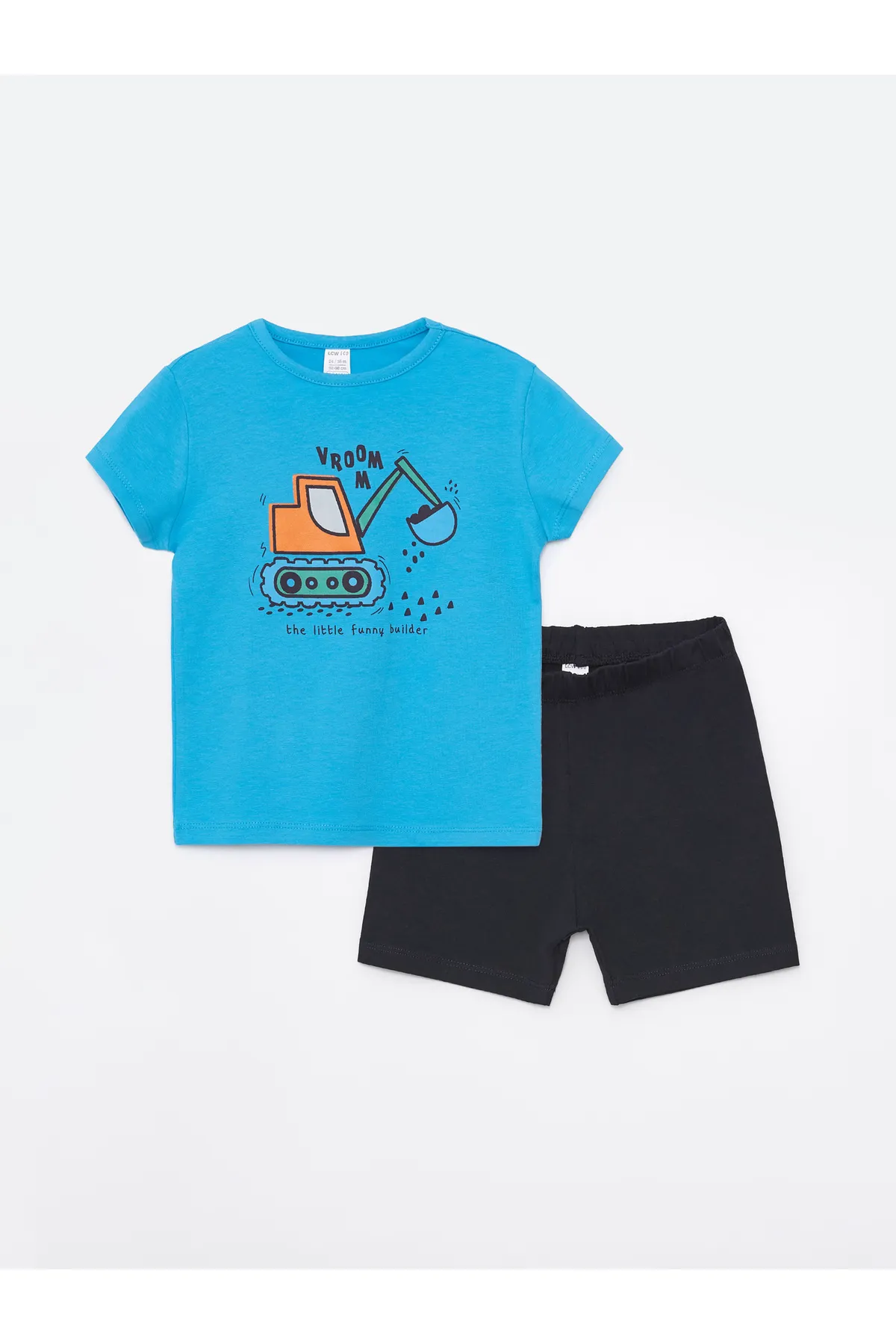 LC Waikiki  Kurzarm-Pyjama-Set für Jungen mit Rundhalsausschnitt und Shorts