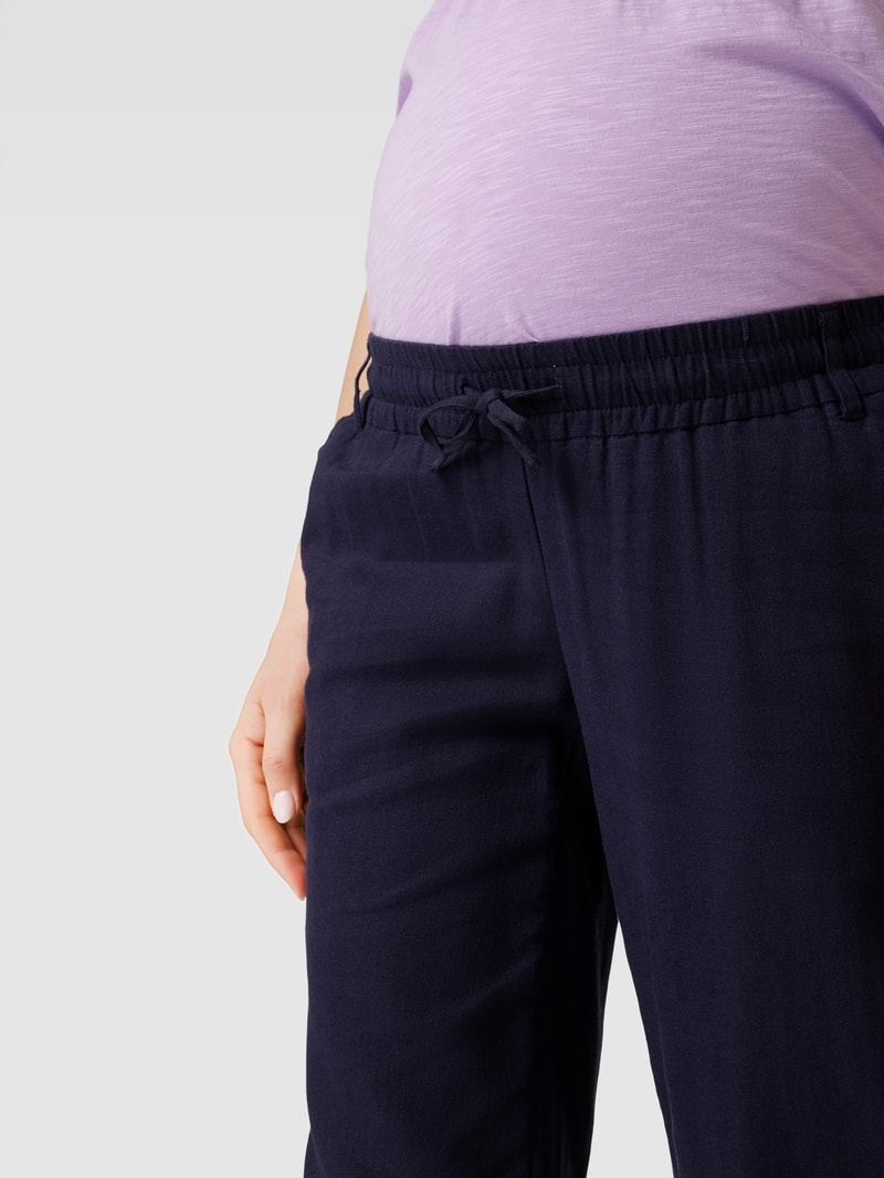 Umstands-Leinenhose mit elastischem Bund Modell 'BEACH' in marineblau