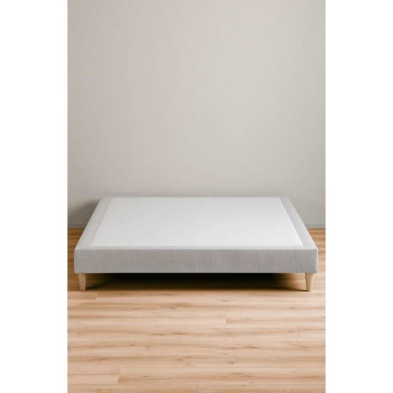 Sommier tapissier 140 x 190 cm style scandinave base bois