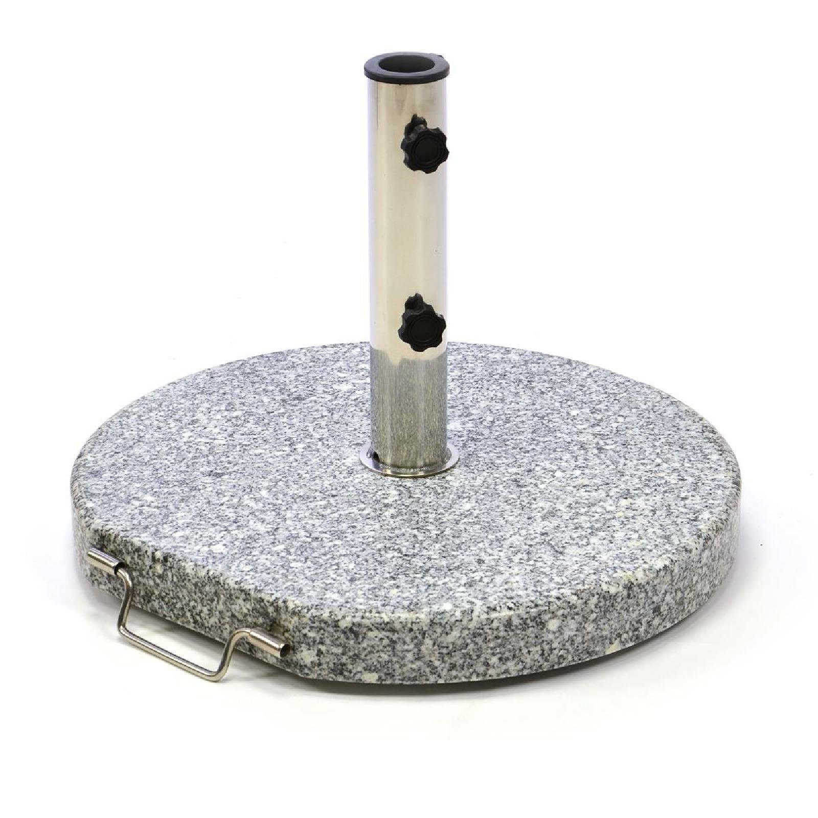 VCM Betonschirmständer Sonnenschirmständer mit Rollen Granit/Edelstahl