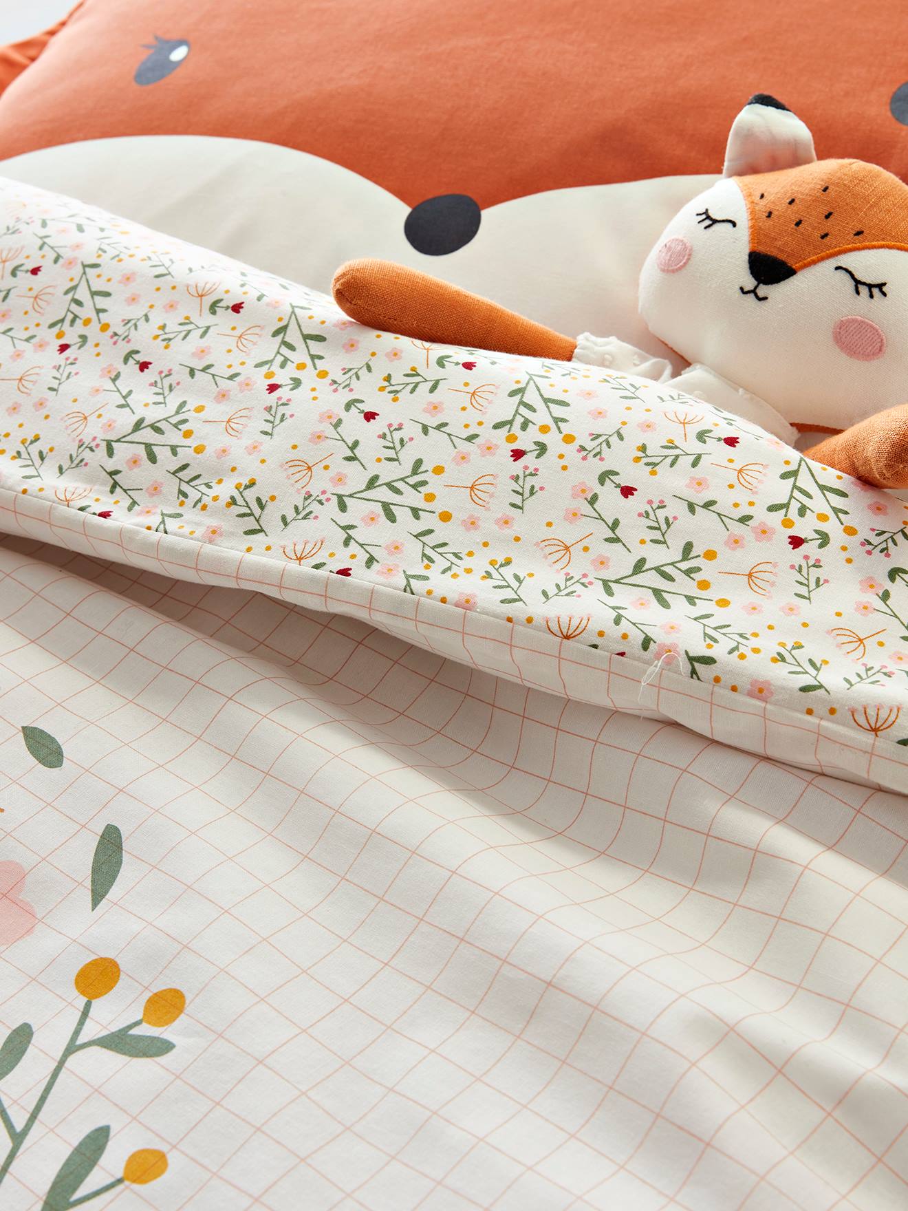 Vertbaudet Baby Bettbezug ohne Kissenbezug BLUMENZAUBER Oeko-Tex - mehrfarbig