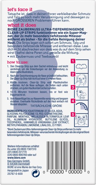 Bioré Zaubernuss Ultra-tiefenreinigende Clear-Up Strips Mitesser Strips