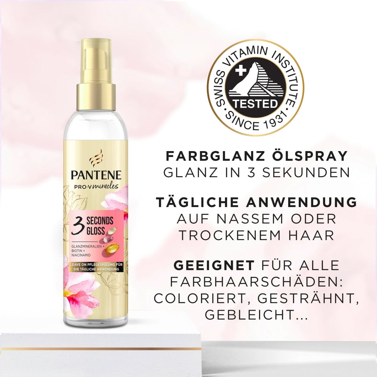 Haarkur miracles 3 seconds gloss, Haaröl-Spray, 145 ml