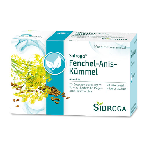 SIDROGA Fenchel Anis Kümmel Tee Filterbeutel  20X2.0 g  Tee