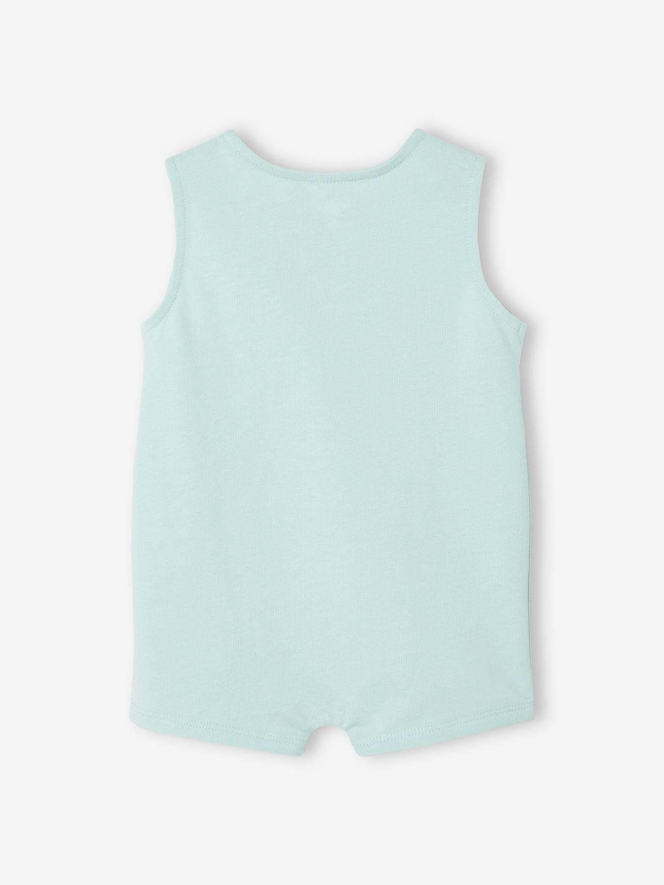 Vertbaudet Baby Kurzoverall aus Sweatware Oeko-Tex - himmelblau