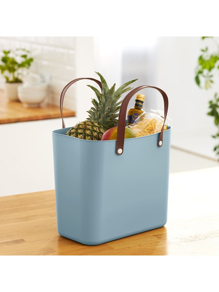Rotho Albula Einkaufskorb 25l, Kunststoff (PP recycelt) in Skilla türkis ged. günstig kaufen onesize