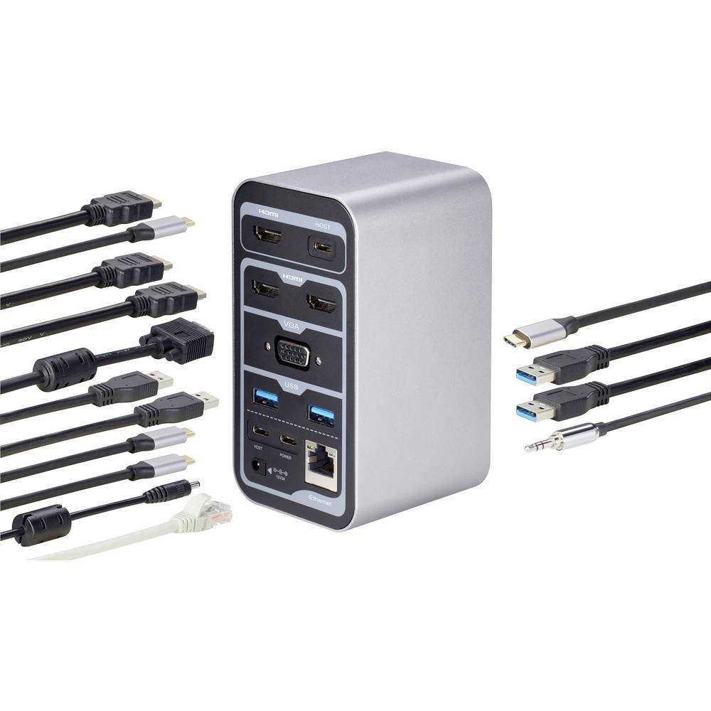 Renkforce Laptop-Dockingstation USB-C® Dock Notebook Dockingstation, inkl. Ladefunktion
