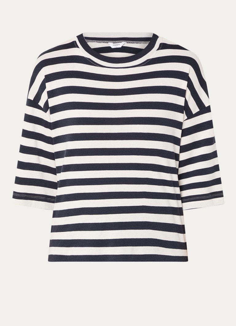 T-shirt elasticizzata a righe Penn & Ink