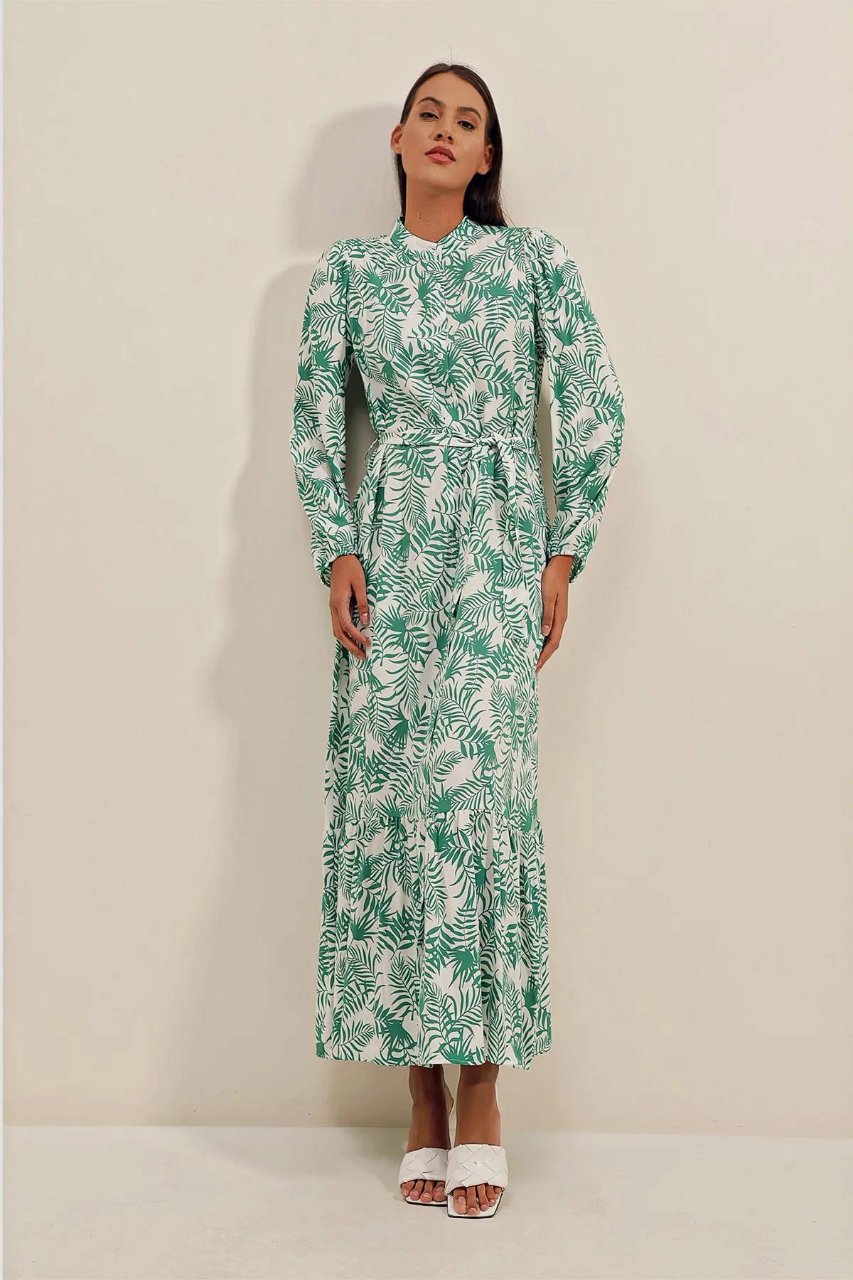 Bigdart  2158 Kleid mit exotischem Muster – G.grün