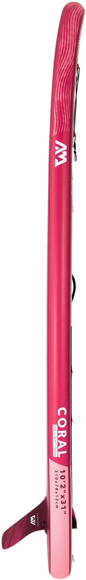 Aqua Marina Inflatable SUP-Board Coral Stand-Up, (Set, 7 tlg., mit Paddel, Pumpe und Transportrucksack)