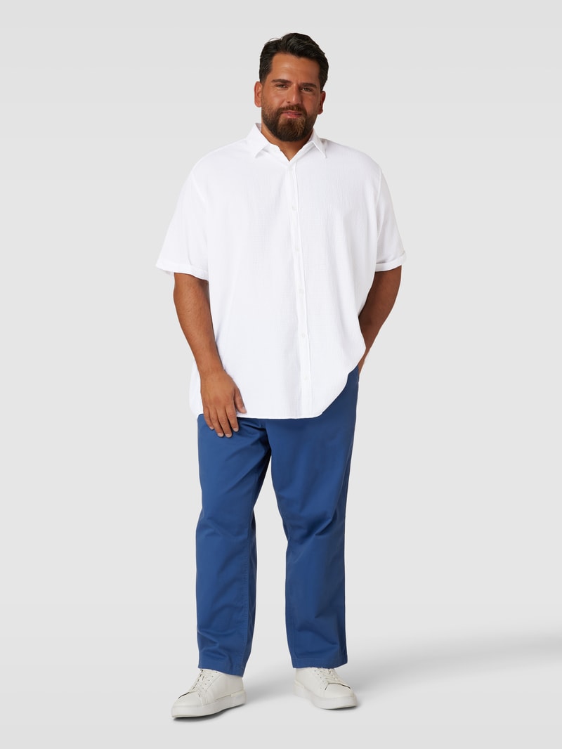 PLUS SIZE Freizeithemd mit Streifenmuster in weiß
