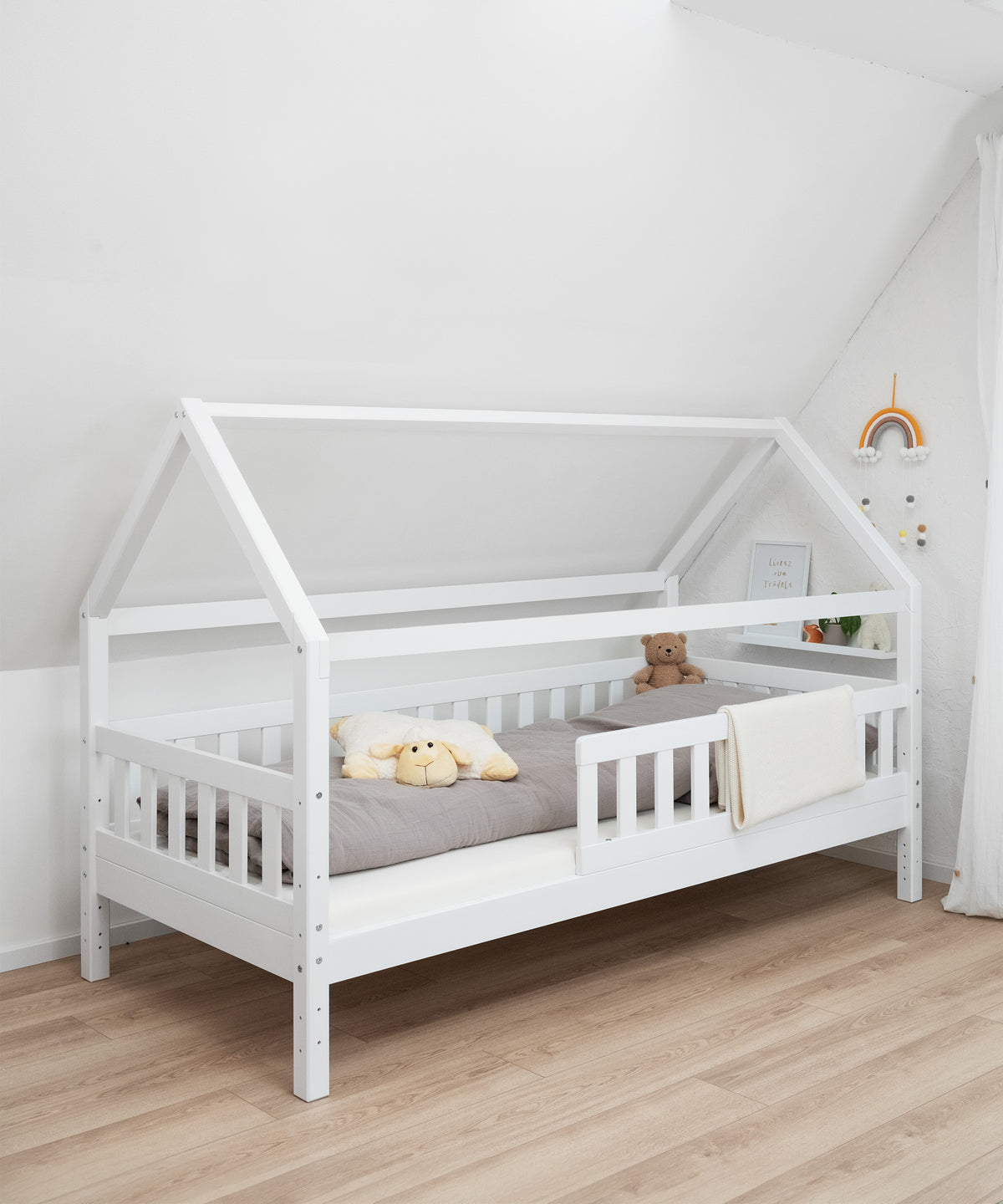 Hausbett Kiefer Weiß