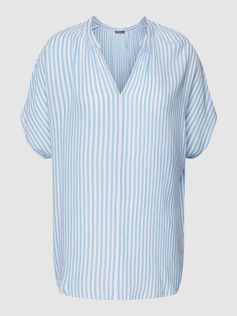 Bluse mit Streifenmuster in blau
