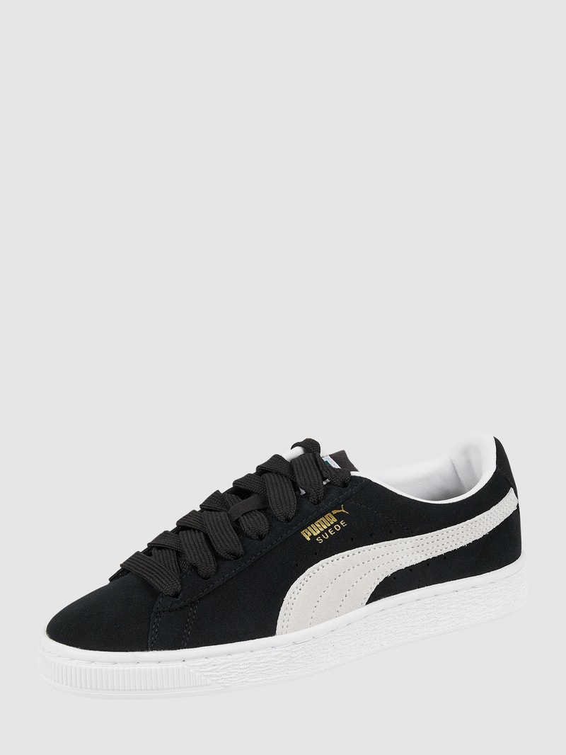 Sneaker aus Leder Modell 'Classic' in schwarz