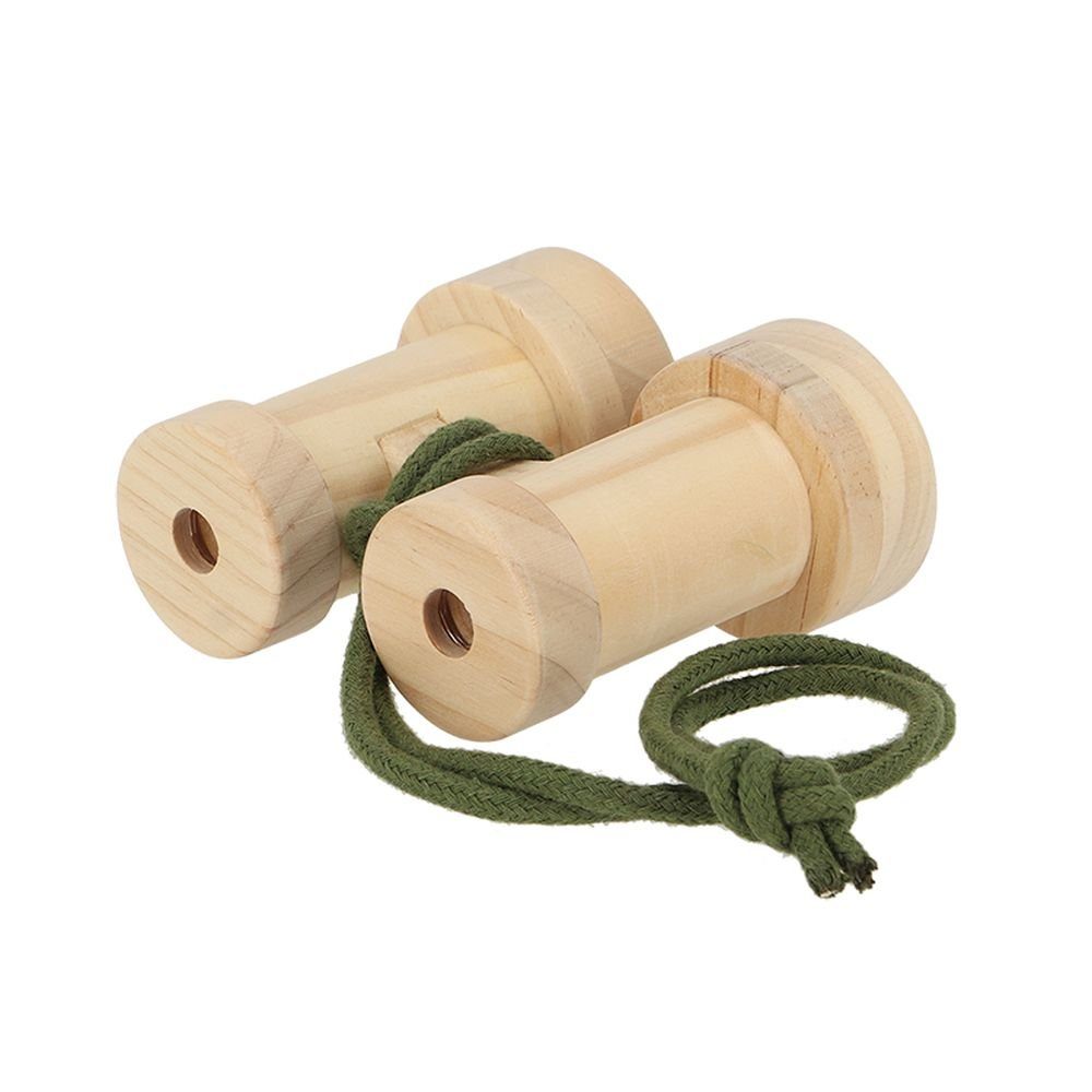 Rivanto Fernglas (Kinder Fernglas aus Kiefernholz mit Tragelasche)