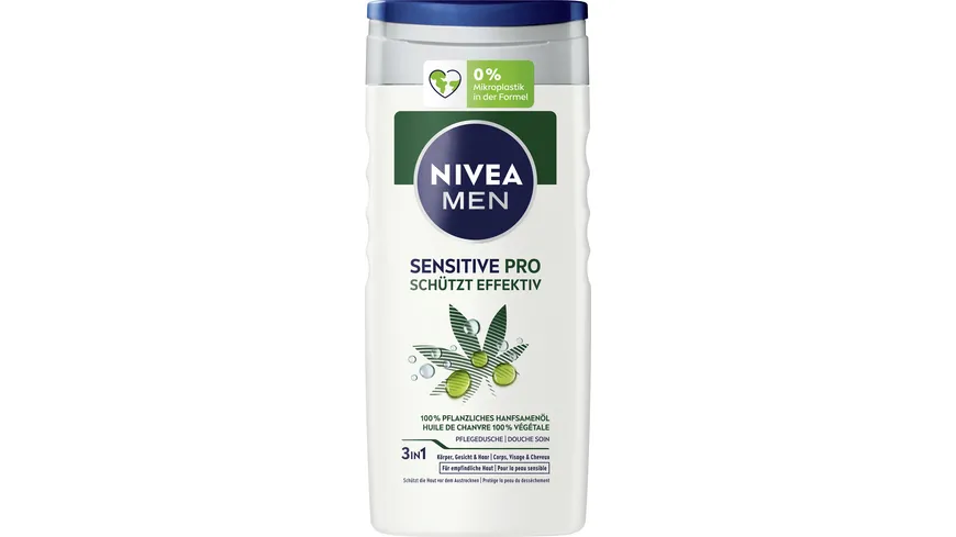 NIVEA MEN Pflegedusche 3in1 Sensit ive Pro schützt effektiv 250 ml