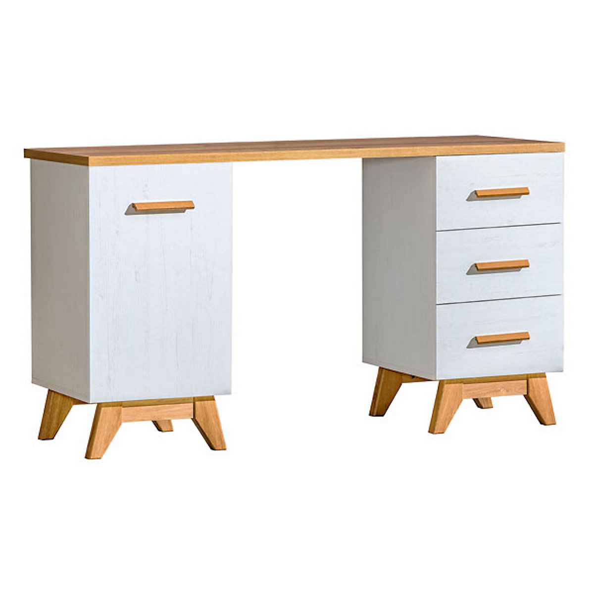 Schreibtisch Kinderschreibtisch Seven 140x52x78,5cm 1-türig mit 3 Schubladen