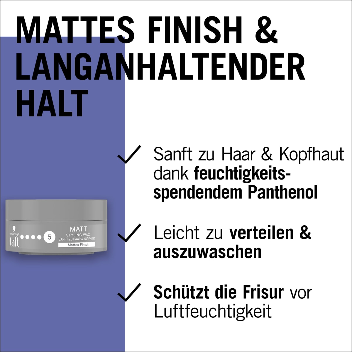 Haargel MATT WAX Halt 5, 75 ml