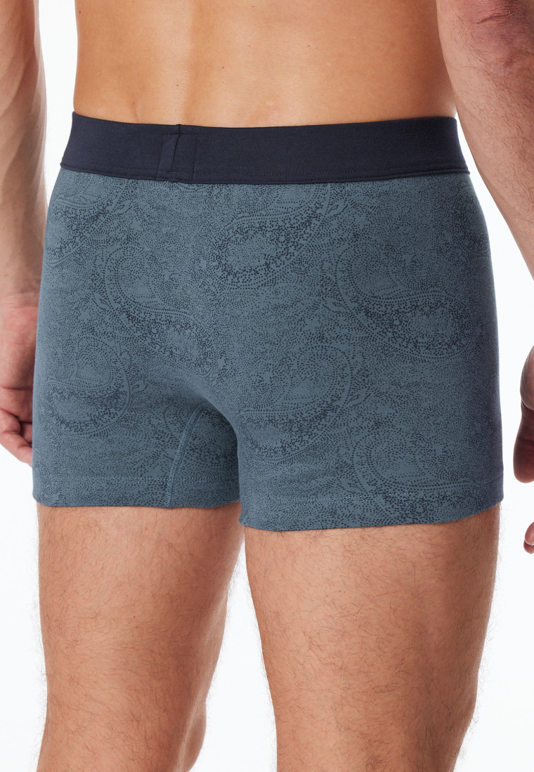 Shorts Paisley nachtblau - Fine Interlock