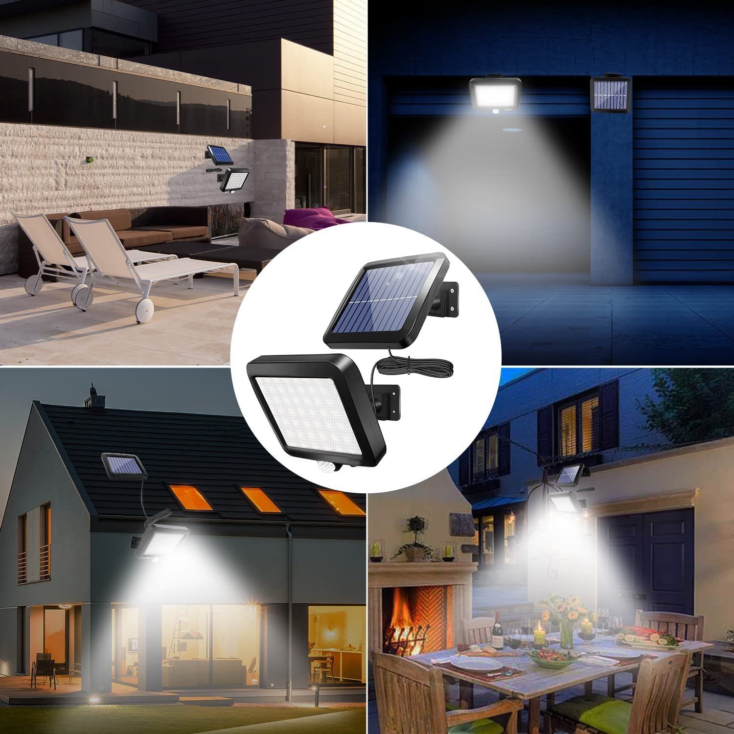 Kpaloft LED Solarleuchte, Außen-Wandleuchte, Solarlampen mit Bewegungssensor