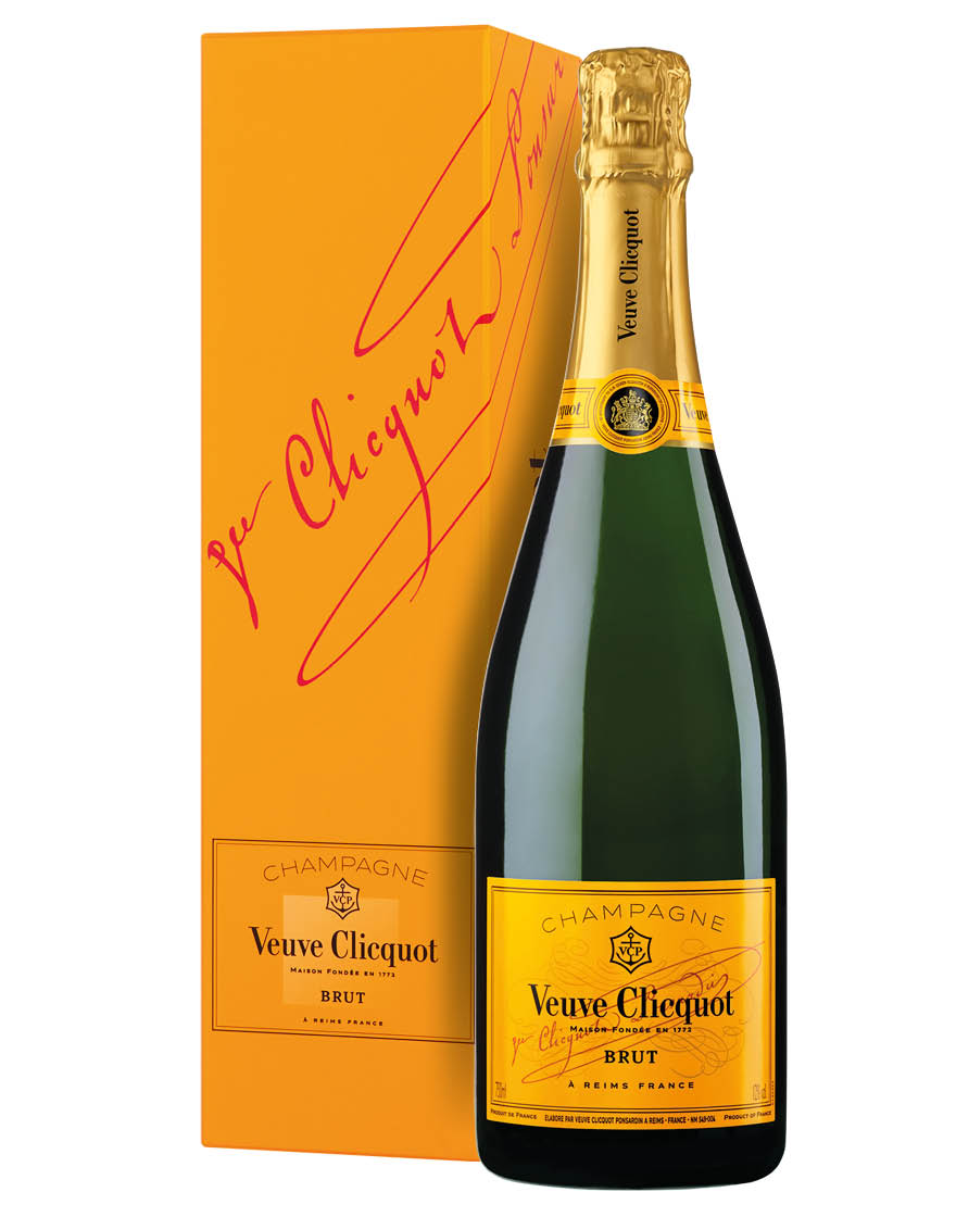 Champagne Brut AOC Yellow Label Veuve Clicquot 0,75 ℓ, En Étui