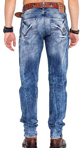 Cipo & Baxx Jeanshose im Regular Fit-Schnitt mit integriertem Gürtel