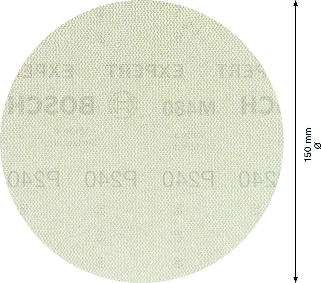 Bosch Blue Zubehör 2608900695 Expert M480 Schleifgewebe für Exzenterschleifer 150 mm, K240 5-teilig