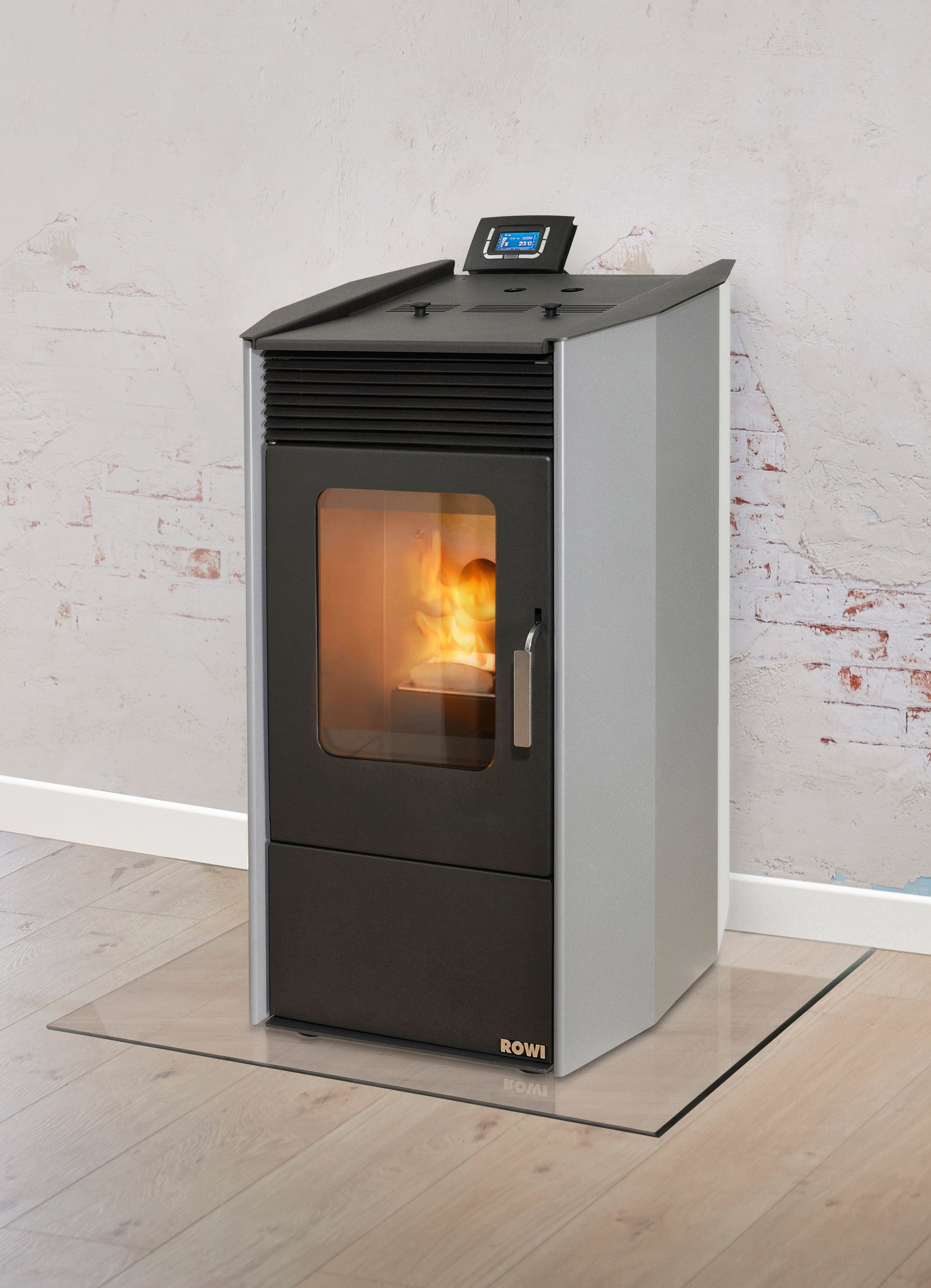 ROWI Pelletofen HPO 9,0 Easy Premium, 8,1 kW, Zeitbrand, 55-90 W, 230 V