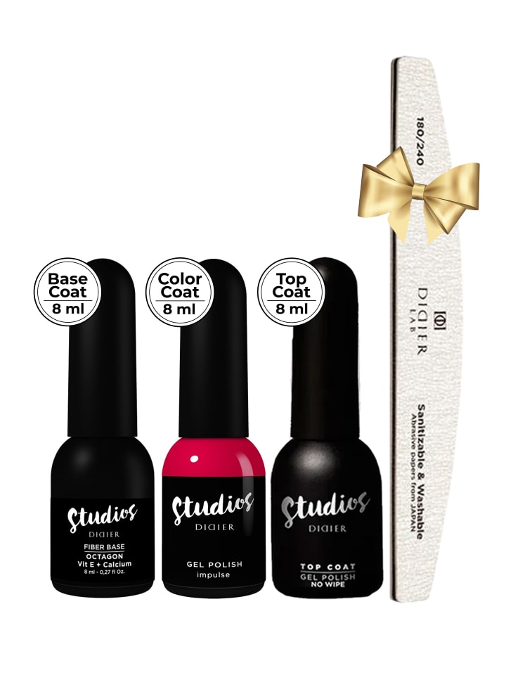Didier Lab Nagelpflege-Set Maniküre 3-Schritte Set   Geschenk in Red -Impulse günstig kaufen onesize