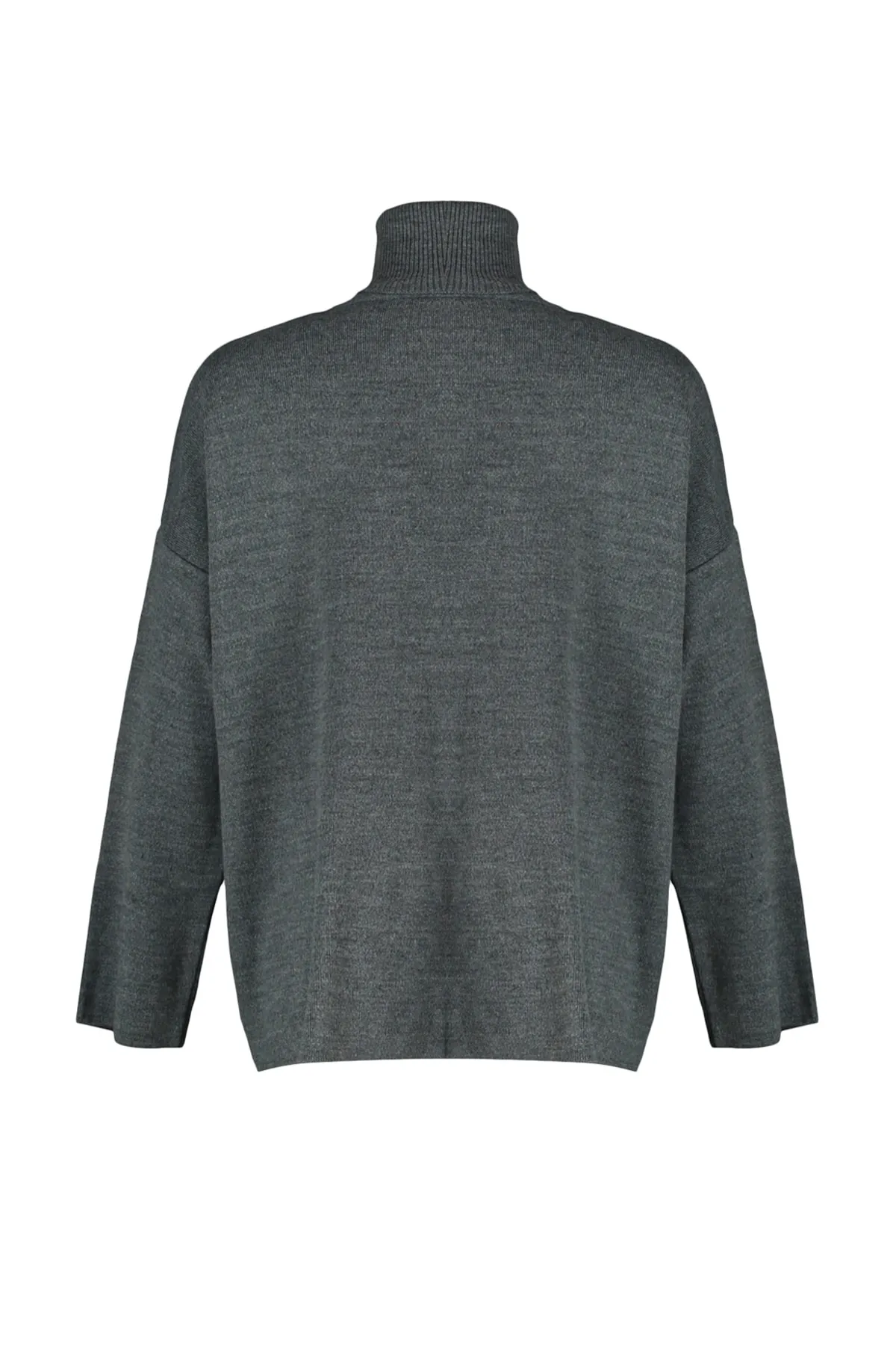 Trendyol Collection  Grauer Basic-Strickpullover mit weiter Passform TWOAW23KZ00206