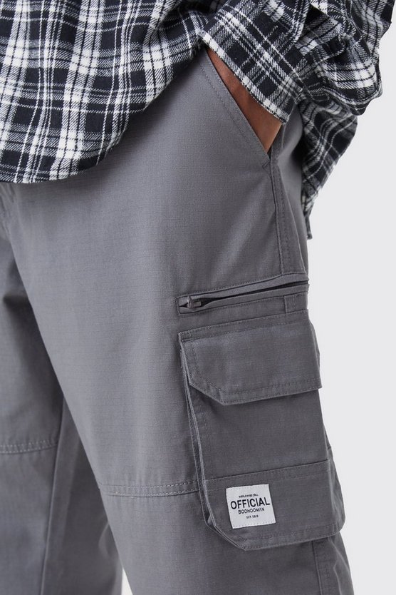 Plus Ripstop Cargo-Hose mit Reißverschluss
