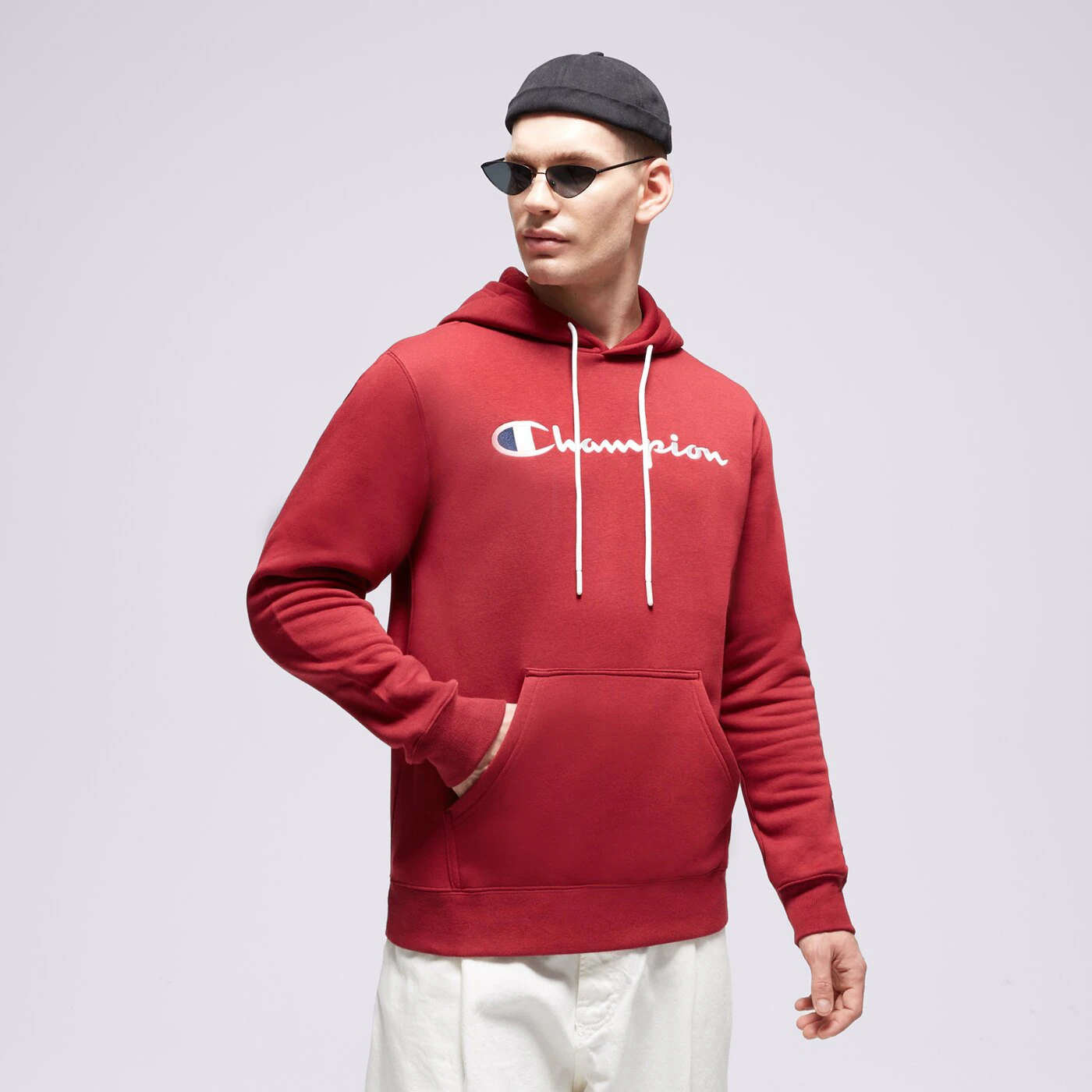 CHAMPION HOODIE HOODED SWEATSHIRT Dunkelrot