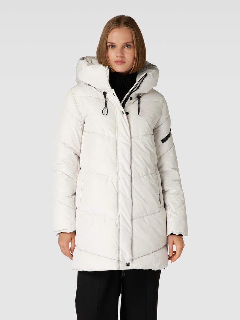 Steppmantel mit Kapuze Modell 'JORDIS' in offwhite