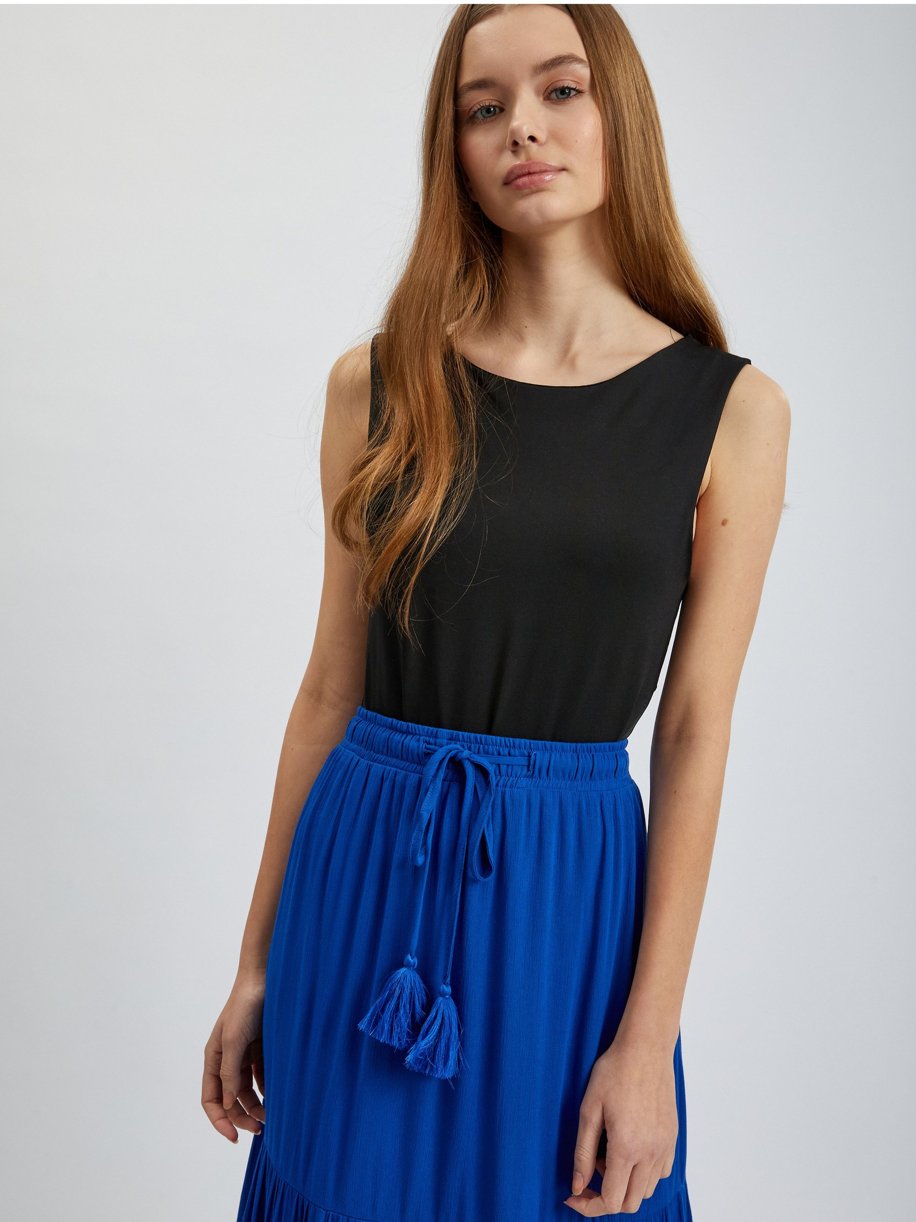 Blauer Damen-Maxirock ORSAY