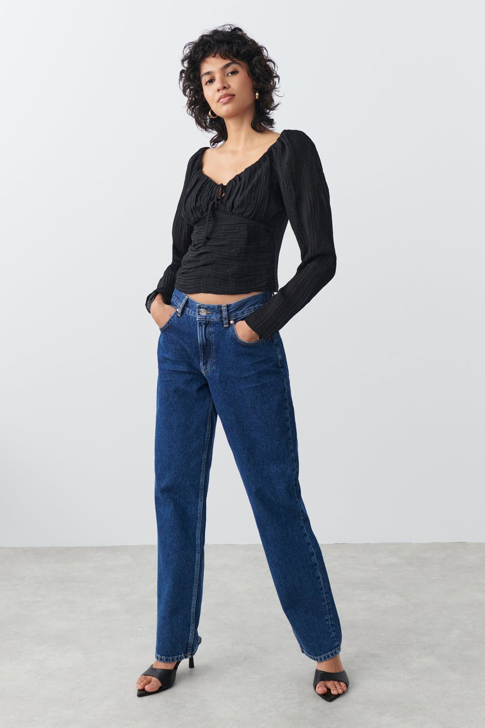 Gathered bust blouse