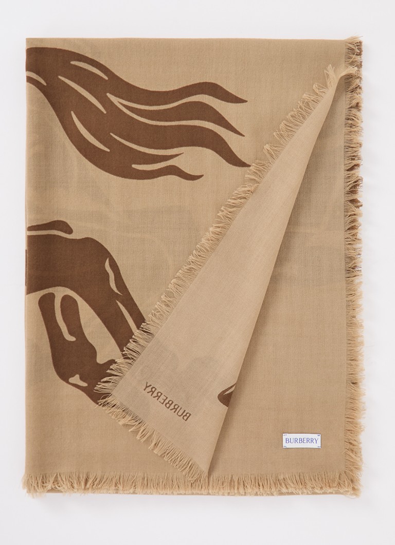 Eșarfă Burberry din lână cu logo imprimat, 200 x 70 cm
