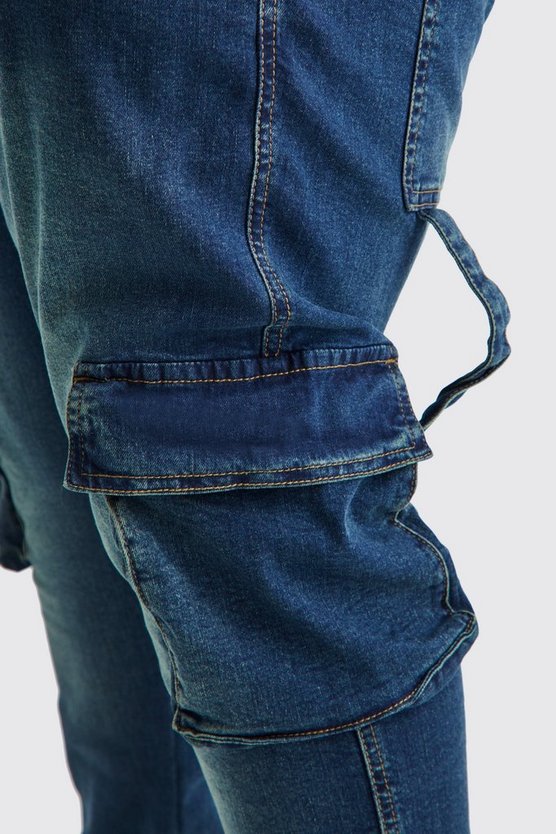 Plus Skinny Stretch Cargo-Jeans