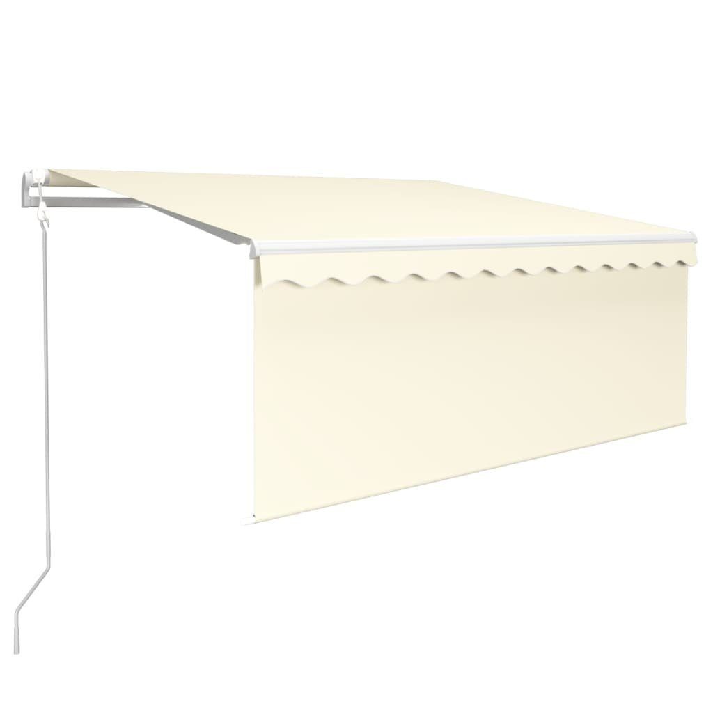 vidaXL Markise Markise Automatisch Einziehbar mit Volant 3,5x2,5 m Creme