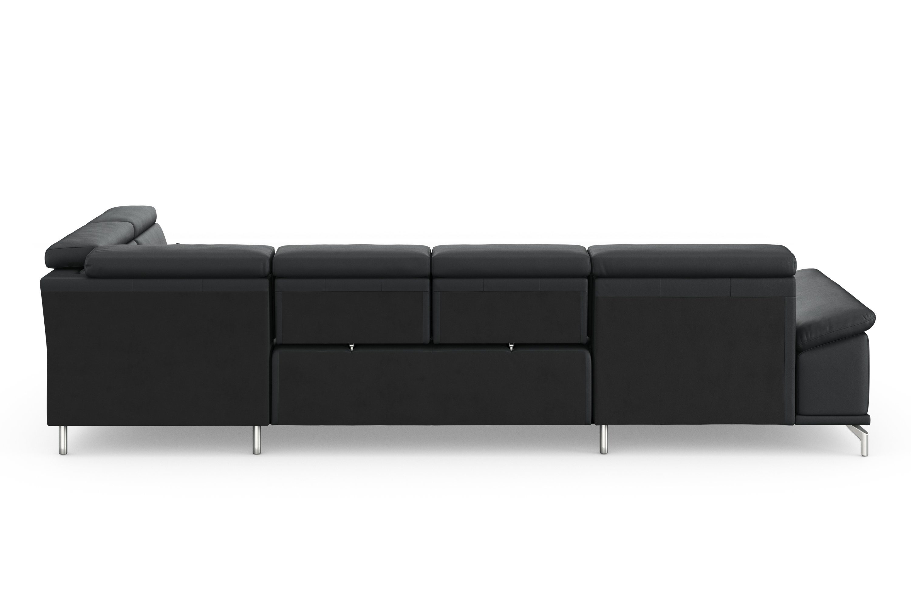 sit&more Wohnlandschaft Cabrio, Sitztiefenverstellung und Federkern, jeweils inklusive 3 Nierenkissen
