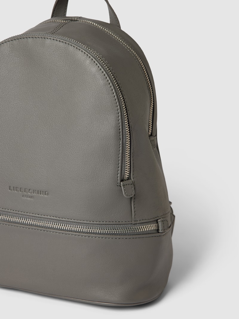Rucksack mit Label-Details Modell 'Noos' in dunkelgrau