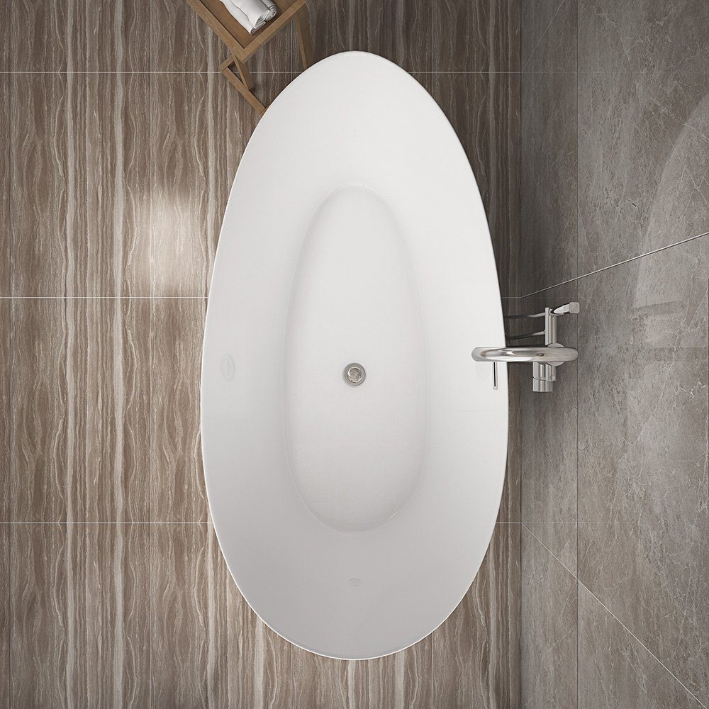 HOME DELUXE Badewanne Freistehende Badewanne DELIA, (1-tlg), 180 x 90 x 58 cm - Füllmenge: 270 Liter I Freistehende Badewanne Spa