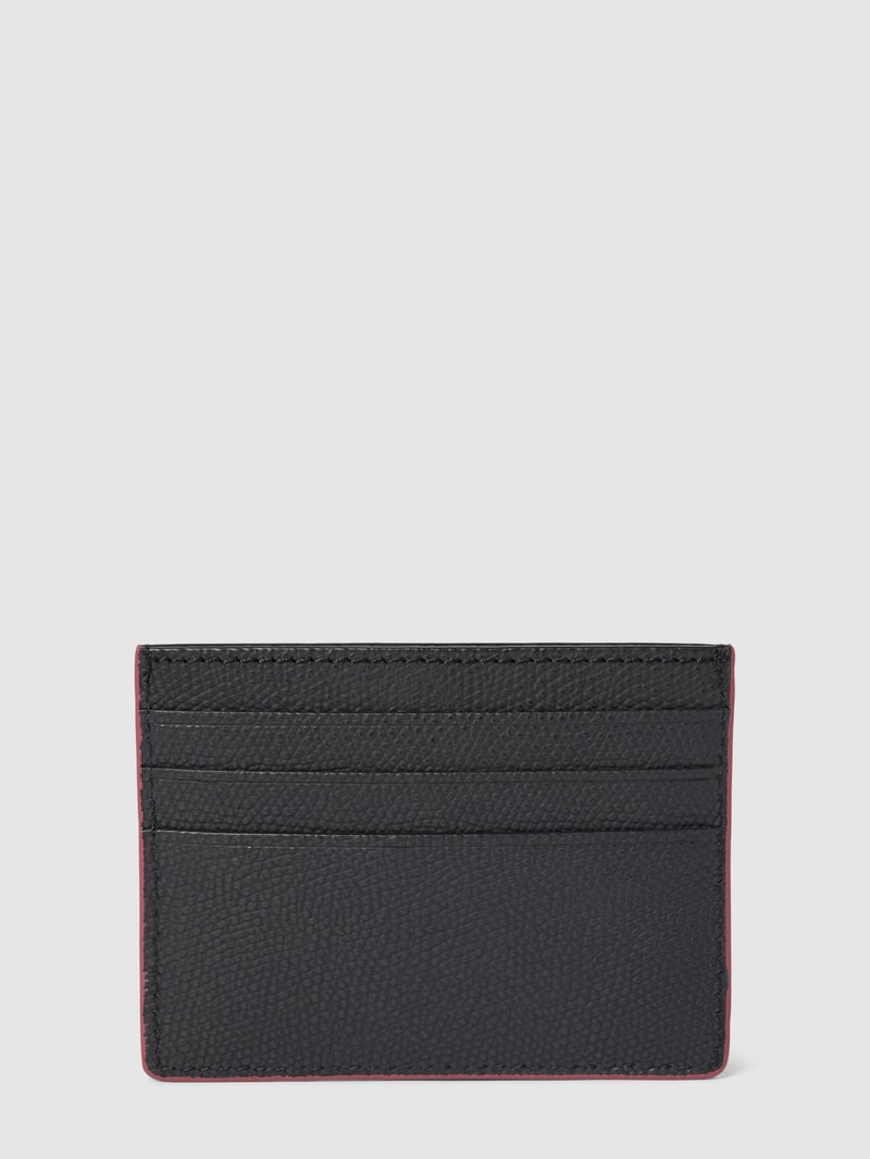 Kartenetui mit Label-Details Modell 'STRUC' in schwarz