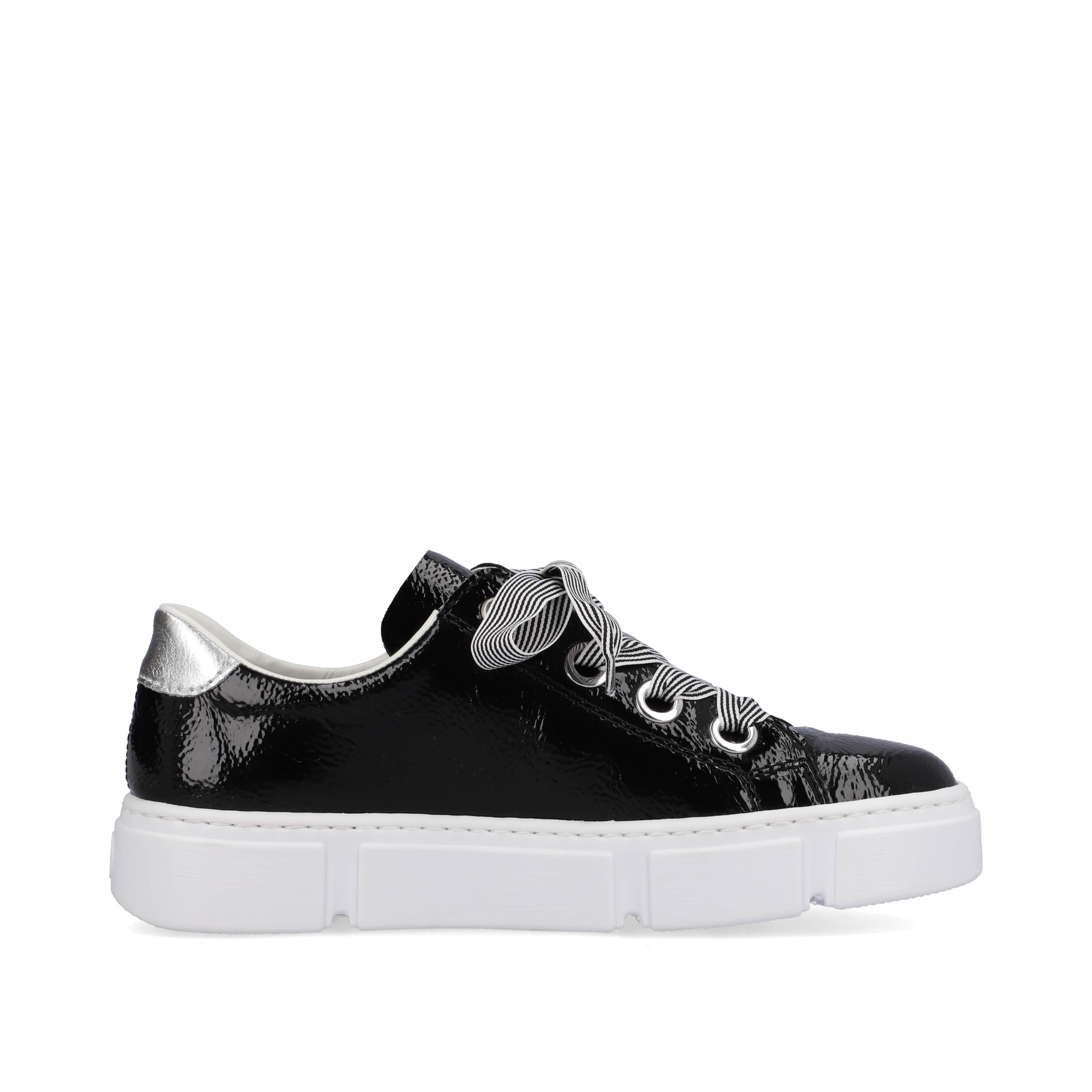 Rieker Damen Sneaker Low glanzschwarz