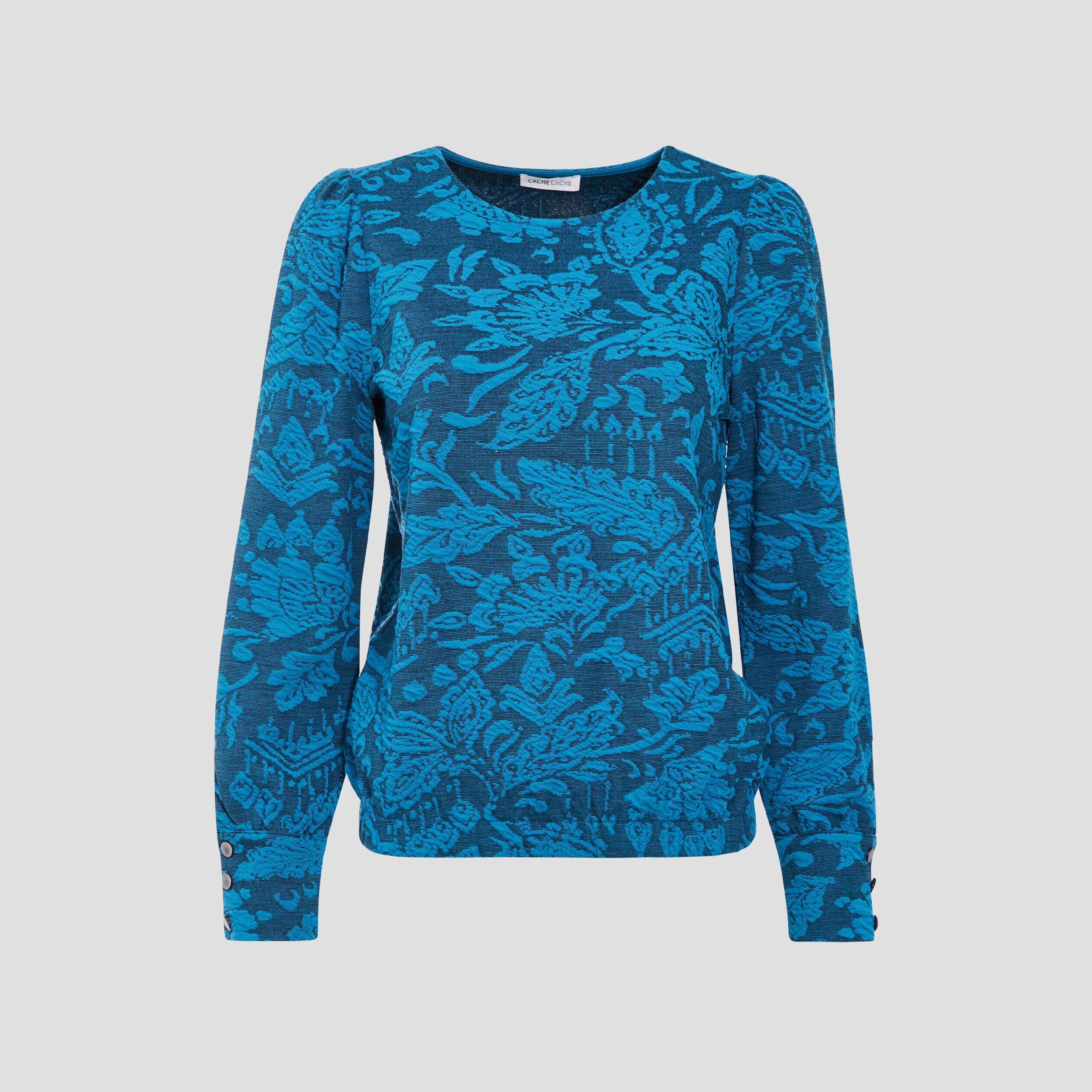 Sweat manches longues bleu femme | Cache Cache