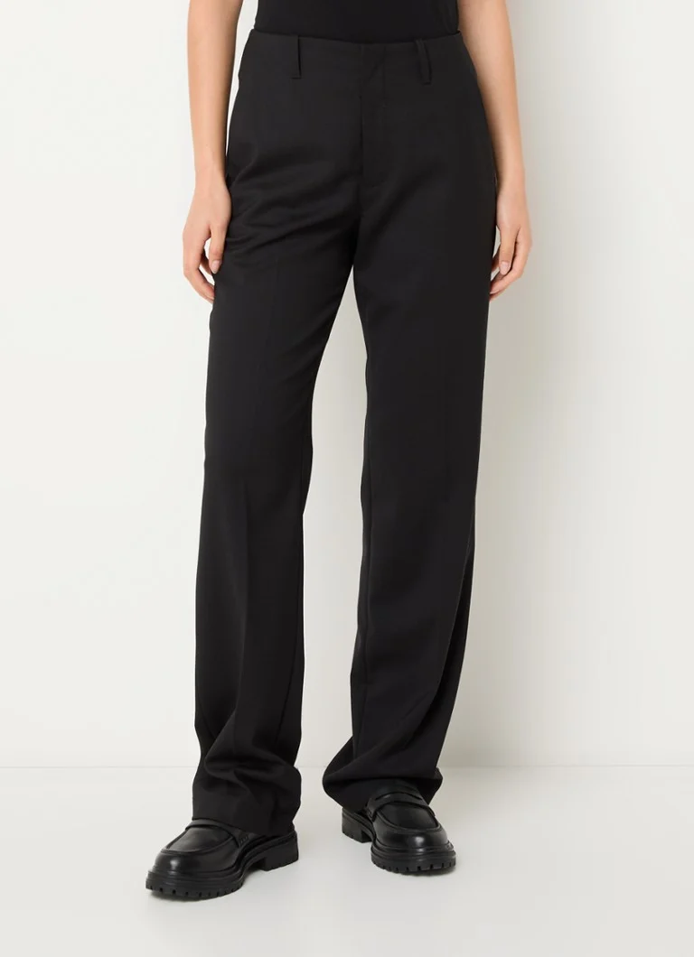 CLOSED Sasia high waist straight fit trousers in virgin wool blend