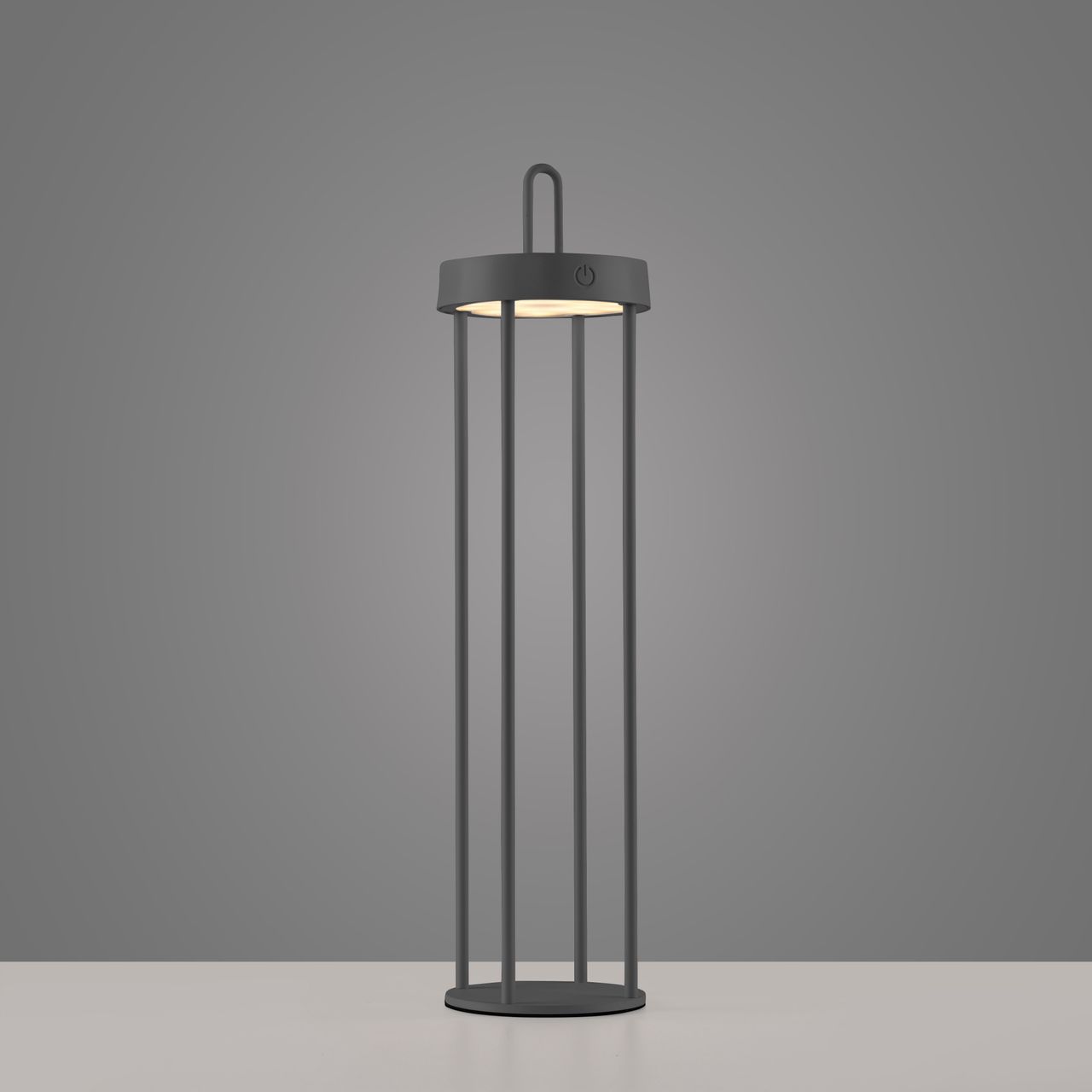 JUST LIGHT Akku Tischleuchte ANSELM, 1x LED-Board/1,50Watt/2700Kelvin, IP44, Schwarz
