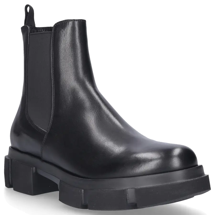 EN AVANT - Stiefeletten 420-04 Kalbsleder Logo schwarz - schwarz