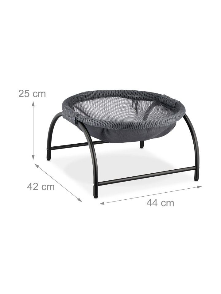 relaxdays Katzenhängematte in Dunkelgrau/ Schwarz günstig kaufen onesize